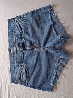 Old Navy Blue Frayed Hem Denim Shorts